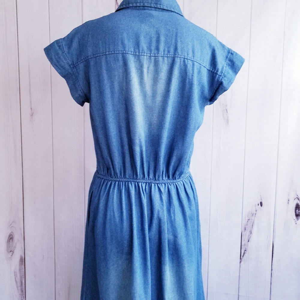 NOISY MAY DENIM DISTRESSED DRESS SZ M - Picture 6 of 7